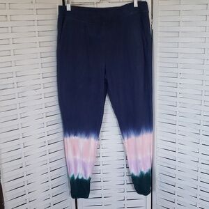 Wildfox tie dye navy blue lounge woman sweatpants size L